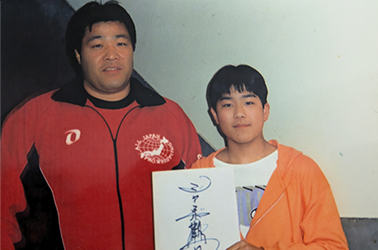 ジャンボ鶴田選手との写真